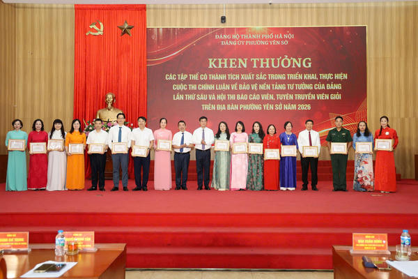 Phường Yên Sở tổng kết các cuộc thi tuyên truyền, bảo vệ nền tảng tư tưởng của Đảng