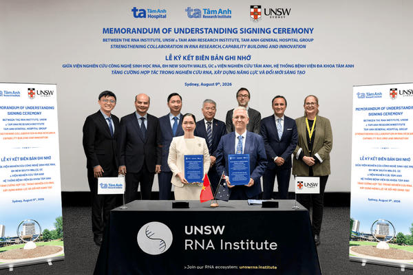 Hệ thống Bệnh viện Tâm Anh hợp tác Viện RNA, Đại học New South Wales số 1 của Australia cùng nghiên cứu phát triển công nghệ RNA