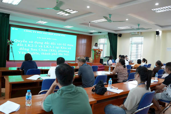 Thửa đất tại Yên Nghĩa trúng đấu giá hơn 8,69 tỷ đồng