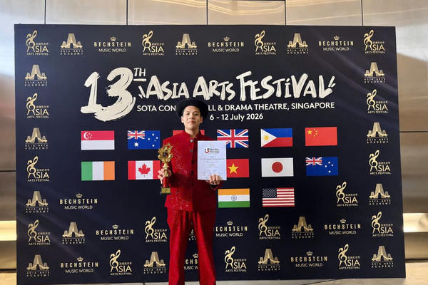 Chàng trai Hải Phòng - Đặng Công Danh giành Huy chương Vàng tại Asia Arts Festival