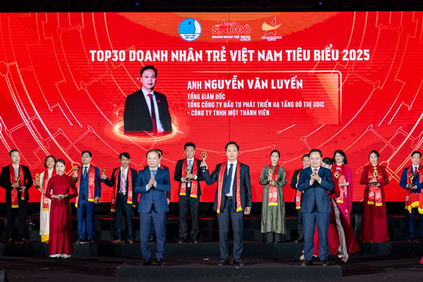 Tổng Giám đốc UDIC vinh danh Doanh nhân trẻ tiêu biểu 2025