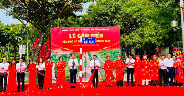 Phường Hoàng Mai gắn biển tên phố Cổ Mai: Nối liền chiều sâu lịch sử và nhịp sống hiện đại