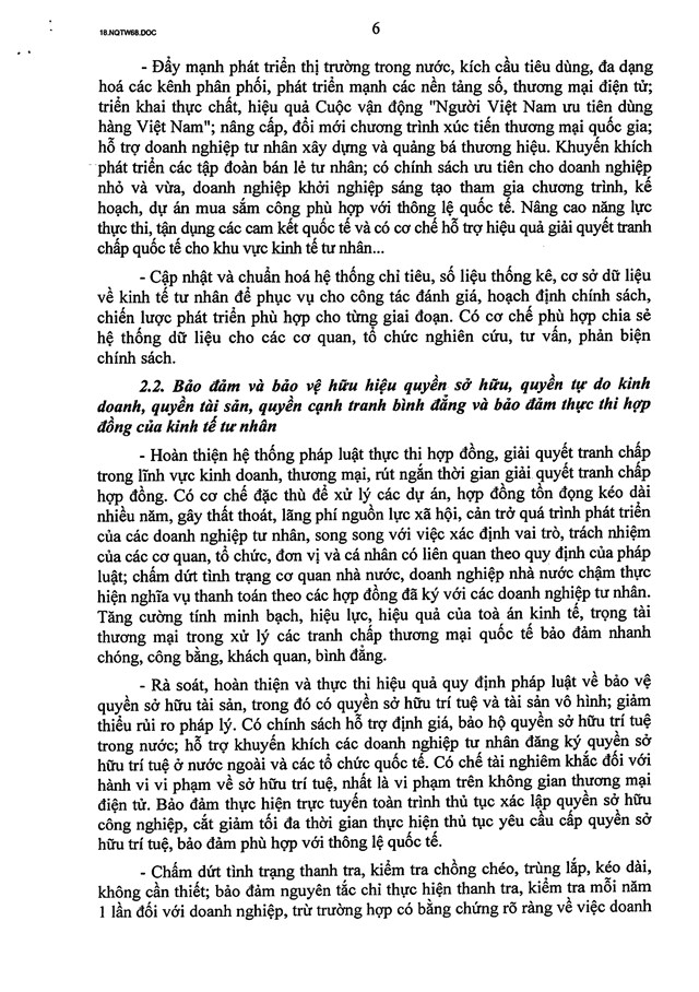 TOÀN VĂN: Nghị quyết số 68-NQ/TW về phát triển kinh tế tư nhân - Ảnh 6