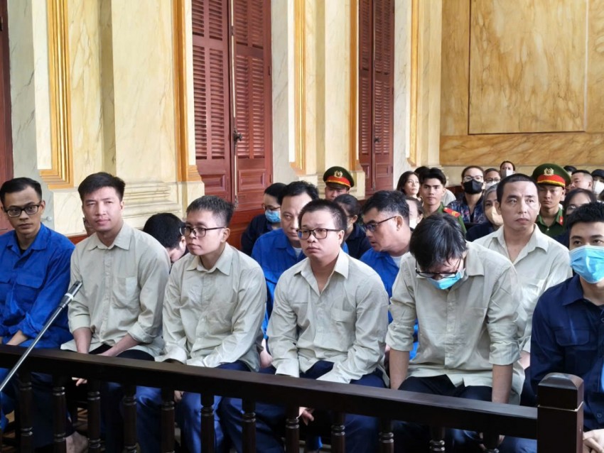 Các bị cáo tại toà