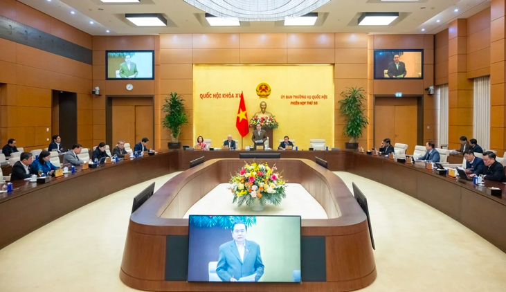 Phiên họp thứ 53 của Ủy ban Thường vụ Quốc hội. Ảnh: Quochoimedia