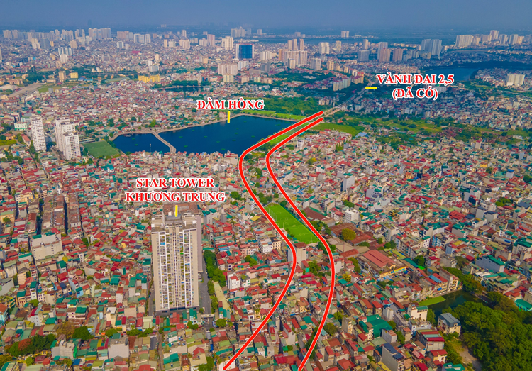 Khương Đình gấp rút giải phóng mặt bằng đường Vành đai 2,5 đoạn Nguyễn Trãi - Đầm Hồng