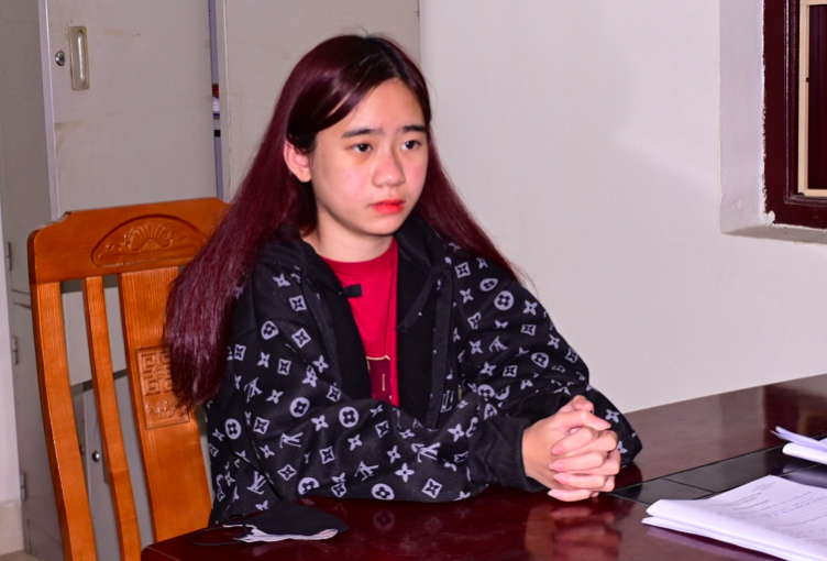 Đối tượng Thu tại cơ quan công an. Ảnh: CTV.