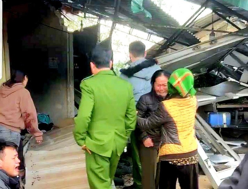 Hiện trường vụ tại nạn thương tâm.