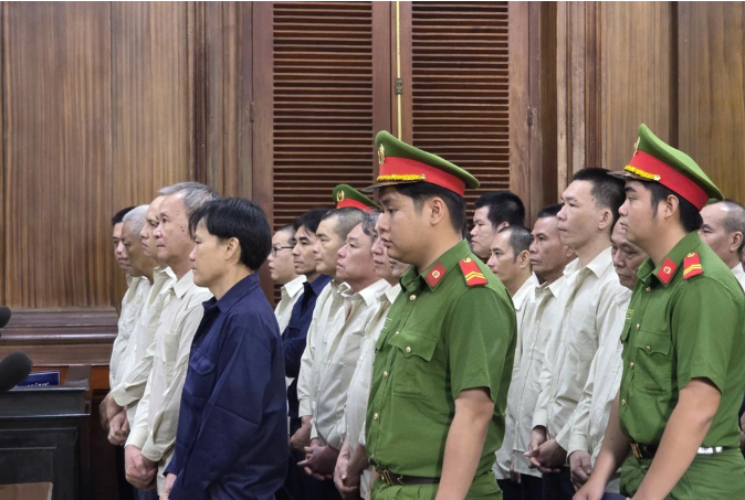 Các bị cáo tại tòa