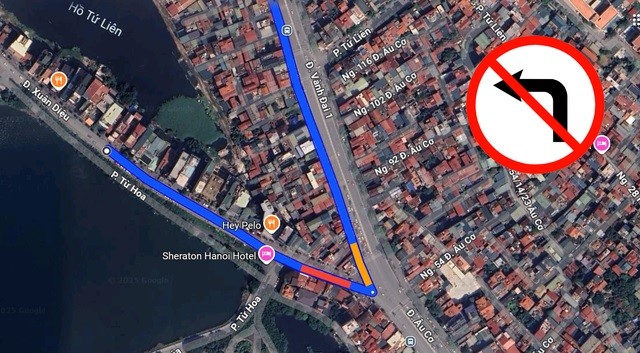 Hà Nội: Điều chỉnh tổ chức giao thông khu vực Xuân Diệu - Âu Cơ.