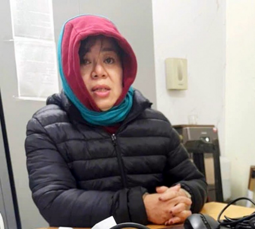Đối tượng Nguyễn Thị Thu Nga khi bị Công an bắt giữ. 