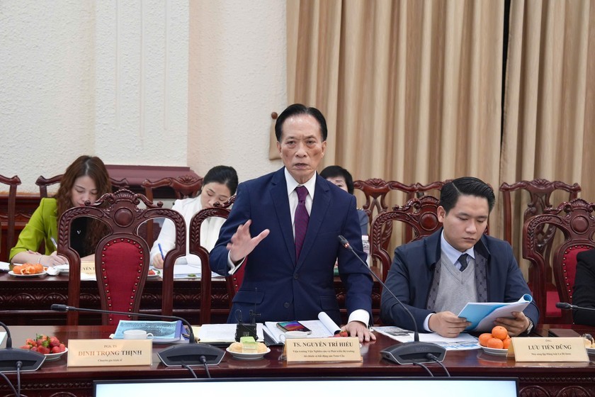 TS. Nguyễn Trí Hiếu, Viện trưởng Viện Nghiên cứu và Phát triển Thị trường Tài chính và Bất động sản Toàn Cầu. (Ảnh Hương Giang)