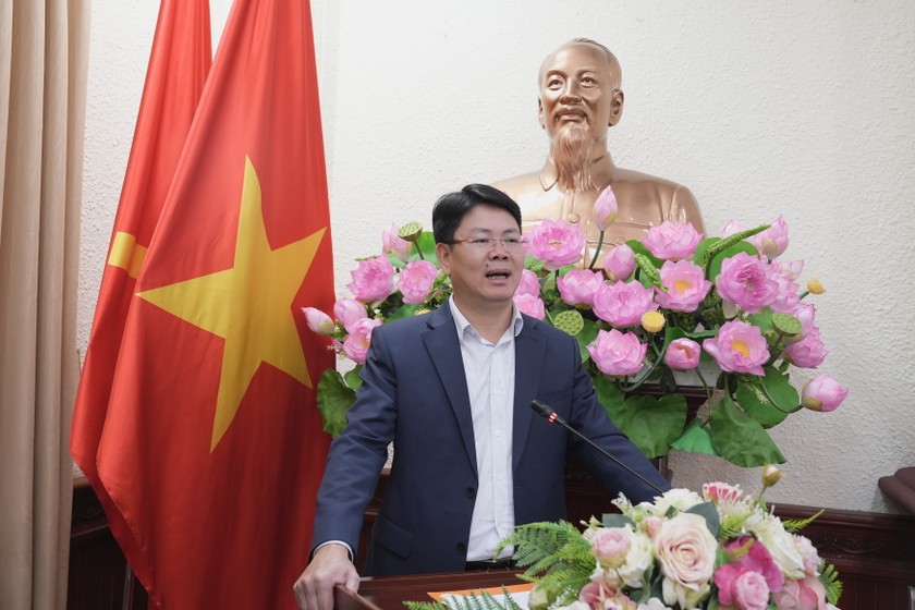 Thứ trưởng Nguyễn Thanh Tịnh phát biểu khai mạc Tọa đàm. (Ảnh Hương Giang)