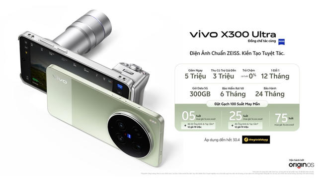vivo X300 Ultra chính thức mở đặt trước tại Thế Giới Di Động với loạt ưu đãi giới hạn