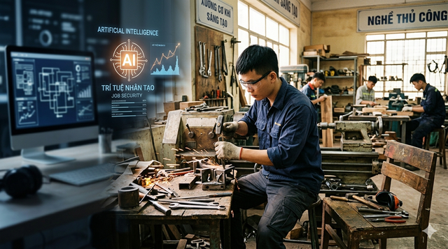 Sợ AI soán việc, giới trẻ đổ xô đi học nghề thủ công Sợ AI soán việc, giới trẻ đổ xô đi học nghề thủ công