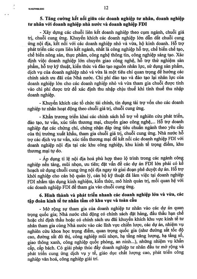 TOÀN VĂN: Nghị quyết số 68-NQ/TW về phát triển kinh tế tư nhân - Ảnh 12