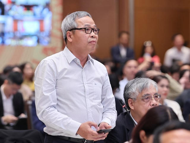 Chủ tịch HĐQT C&ocirc;ng ty Cổ phần Tập đo&agrave;n C&ocirc;ng nghệ CMC Nguyễn Trung Ch&iacute;nh mong muốn được c&oacute; cơ hội tham gia v&agrave;o c&aacute;c dự &aacute;n x&acirc;y dựng hạ tầng quốc gia - Ảnh: VGP/Nhật Bắc &nbsp;