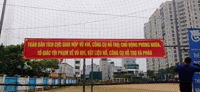 H&igrave;nh ảnh băng r&ocirc;n tuy&ecirc;n truyền tại c&aacute;c khu vực tr&ecirc;n địa b&agrave;n x&atilde; An Kh&aacute;nh.