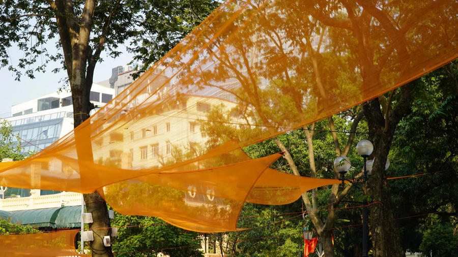 The Architecture Pavilion at the Octagonal House in Ly Thai To Flower Garden, Hoan Kiem Lake.