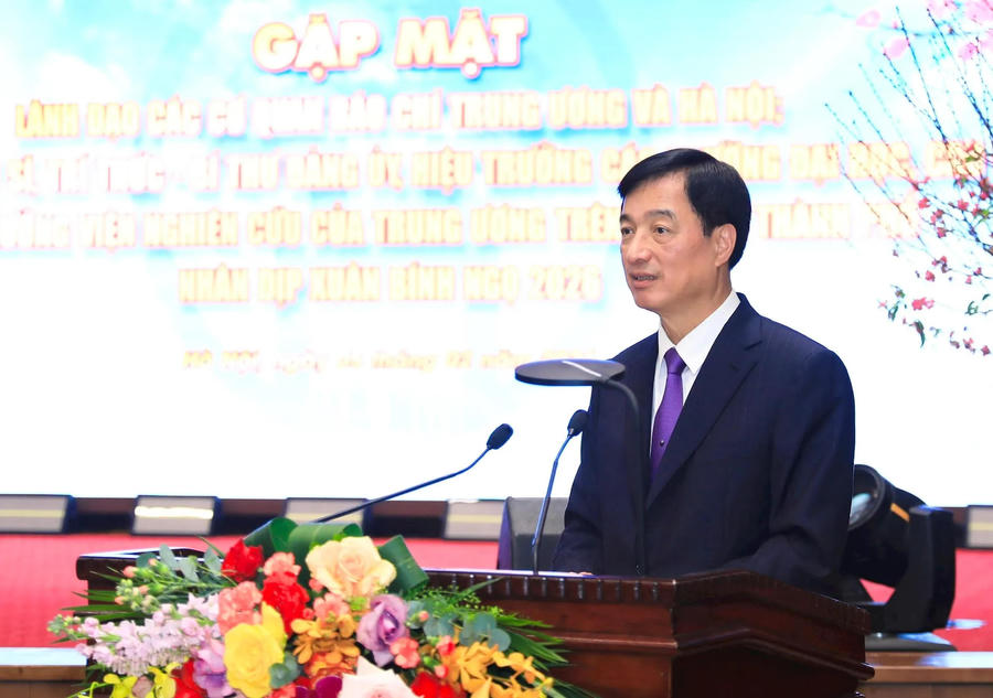 Hình ảnh 1 Hanoi Party Secretary Nguyen Duy Ngoc speaks at the event. Photos: Quang Thai