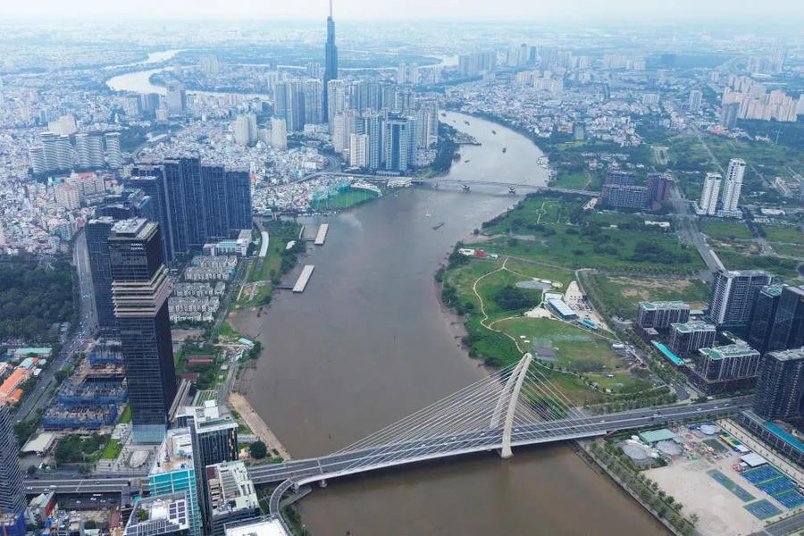 Hình ảnh 1 A view of the Saigon Marina IFC financial center along the Saigon River. Photo: Anh Tu/Lao Dong