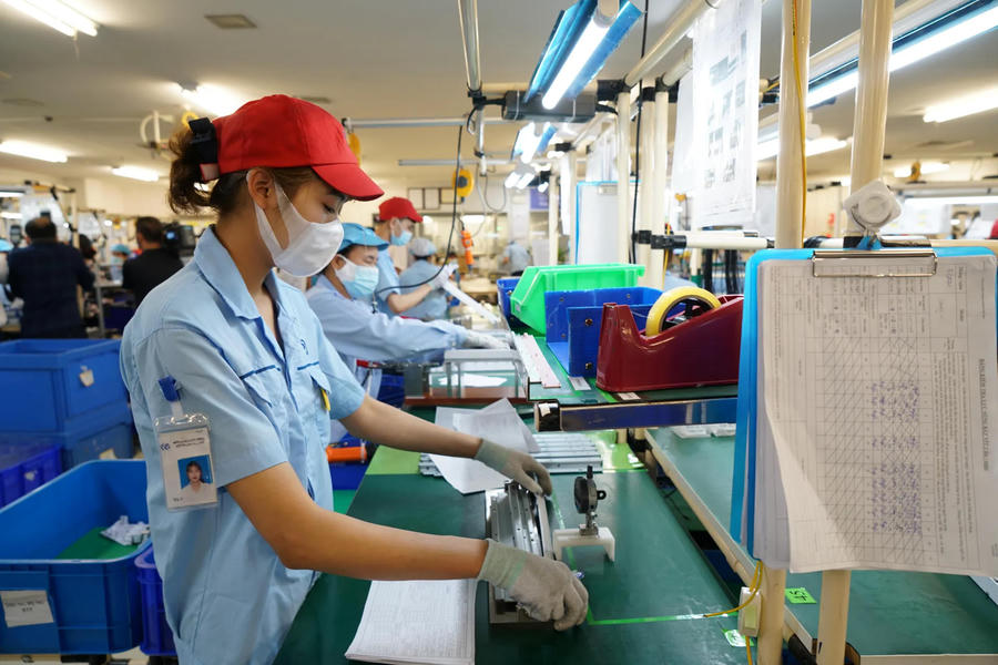 Production activities at the Noi Bai Industrial Park in Hanoi. Photo: Pham Hung/The Hanoi Times