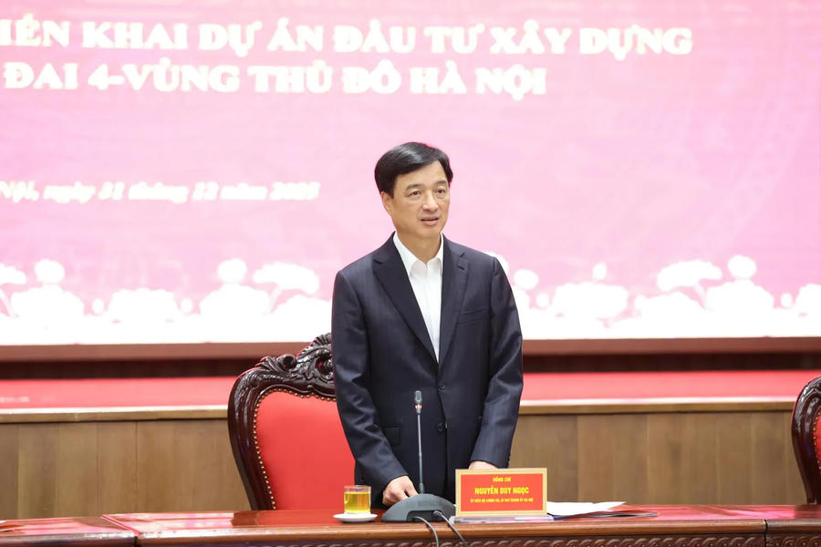 Hình ảnh 5 Hanoi Party Secretary Nguyen Duy Ngoc calls on stronger efforts among Hanoi, Bac Ninh and Hung Yen provinces to complete the project by November 2027. Photo: Thanh Hai/The Hanoi Times
