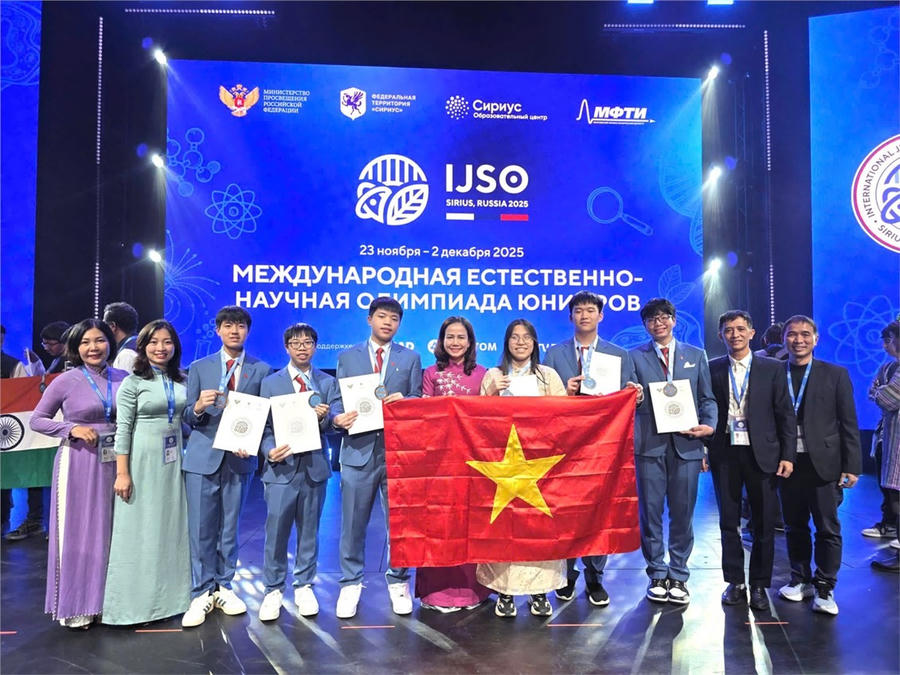 100% học sinh Hà Nội tham dự đều đạt huy chương. (Ảnh: Sở GDĐT HN)
