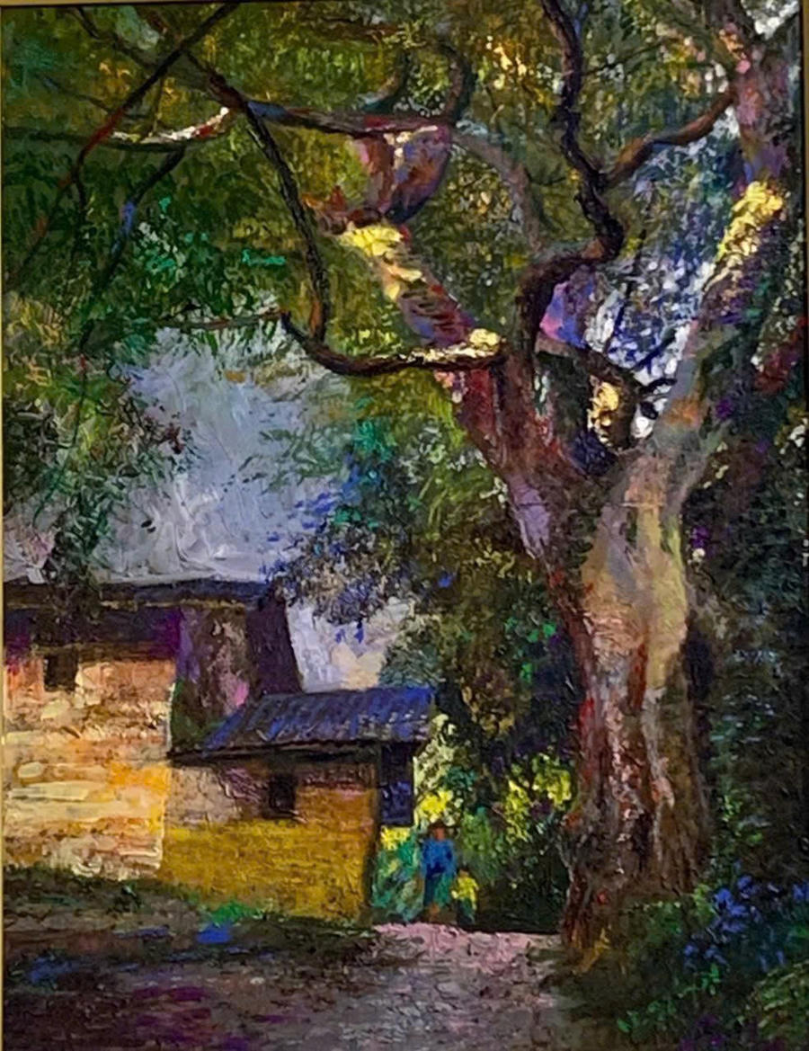 1. Đỗ Huy Thanh – Nắng sớm Bản Khiểng, Sơn dầu – 2018