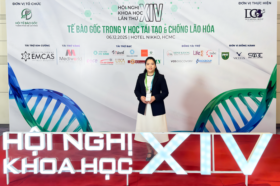 TS.Nguyễn Thị Kiều Oanh (Giám đốc Ngân hàng Mô - Tế bào gốc VICELLS) tham dự hội nghị khoa học lần thứ XIV