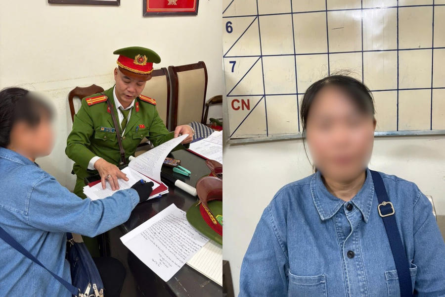Công an phường Hoàn Kiếm đã làm việc với người bán hàng rong có hành vi