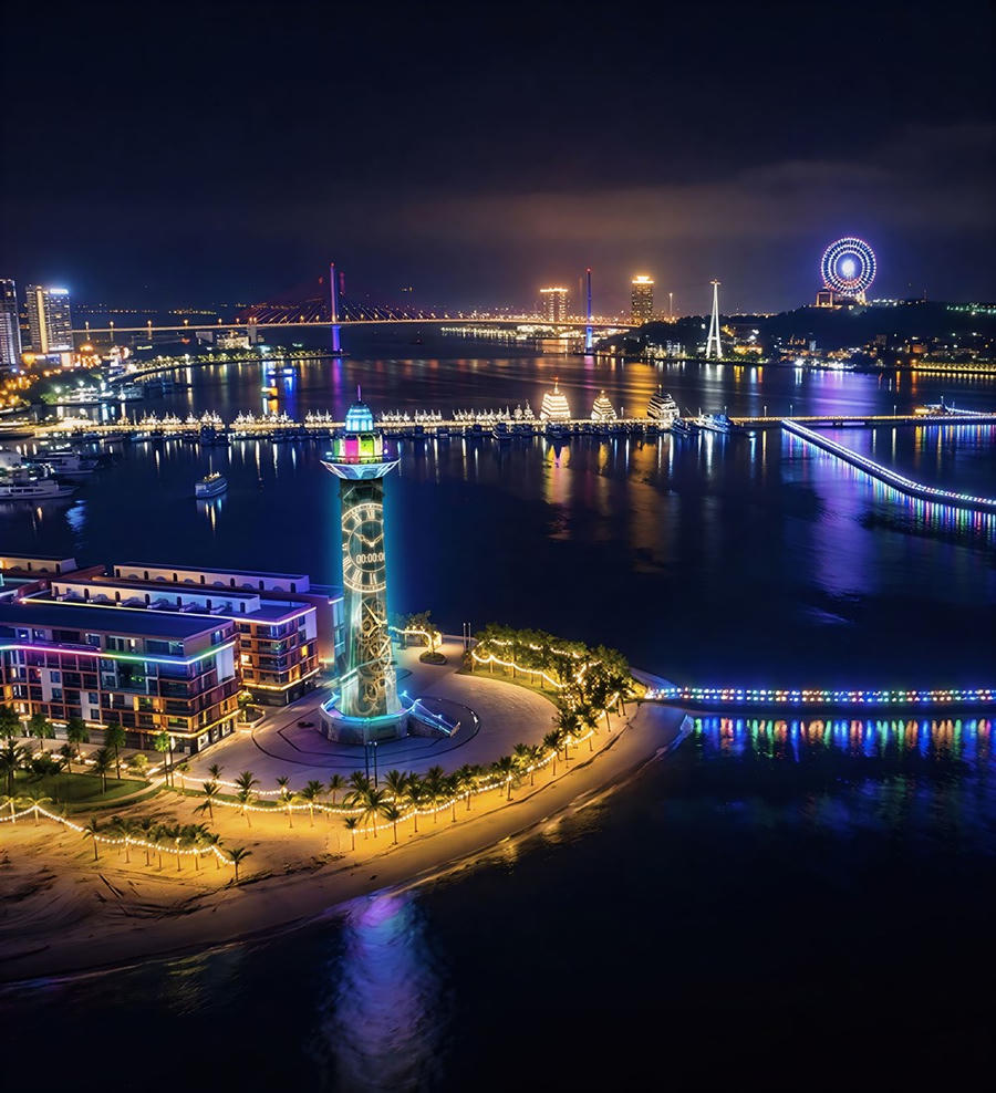 "Sân khấu giải trí đêm" khổng lồ tại VUI-Fest Ha Long. Ảnh: Sun Group