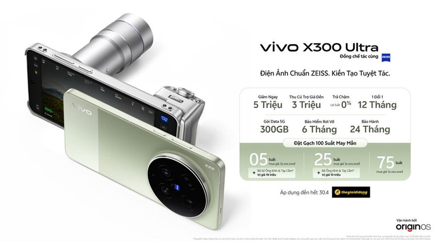 vivo X300 Ultra chính thức mở đặt trước tại Thế Giới Di Động với loạt ưu đãi giới hạn