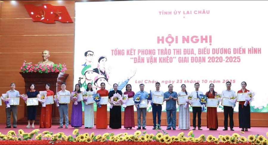 Lai Châu biểu dương điển hình thi đua “Dân vận khéo” giai đoạn 2020 - 2025