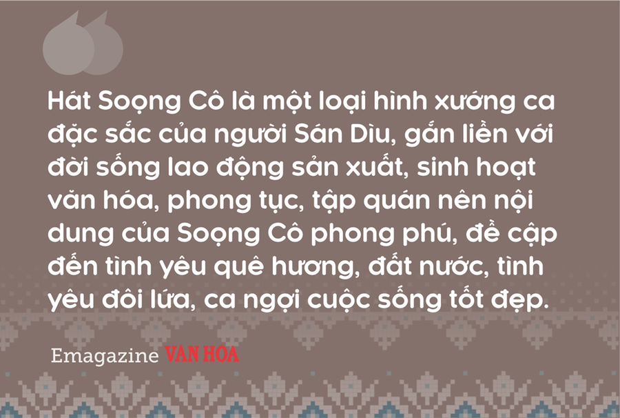 Tiết mục dân ca Soọng cô mộc mạc của người Sán Dìu