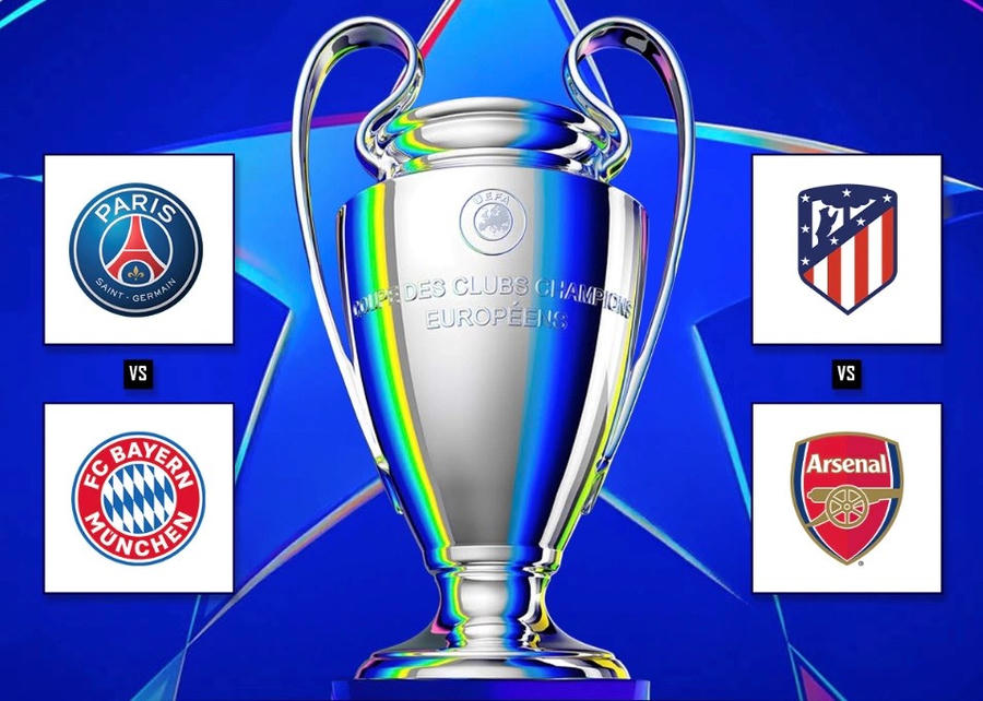 Hai cặp đấu bán kết Champions League 2025-2026 đã được xác định. Ảnh: UCL