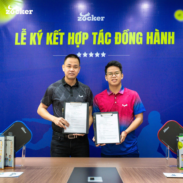 Lễ ký kết giữa tay vợt Hùng Anh với Zocker