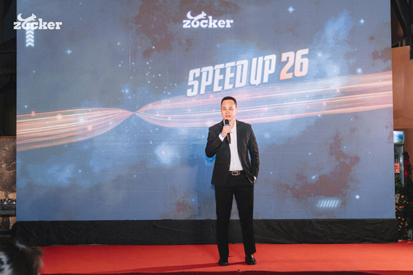 Ông Nguyễn Đình Thụy - Tổng Giám đốc Zocker phát biểu tại sự kiện Speedup26.