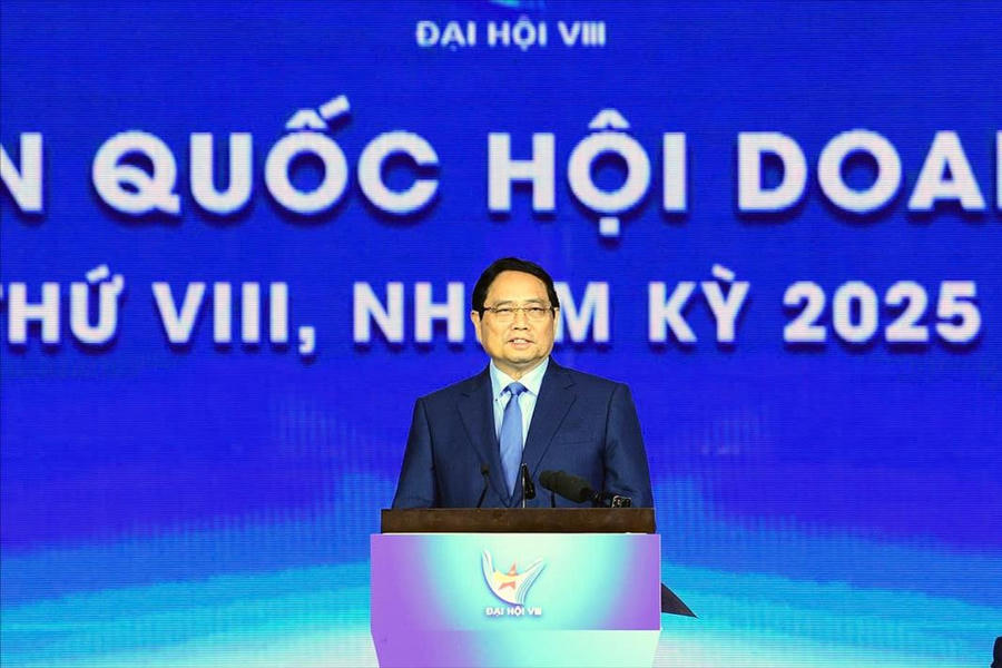 Ủy viên Bộ Chính trị, Thủ tướng Chính phủ Phạm Minh Chính phát biểu. Ảnh: Mai Tùng